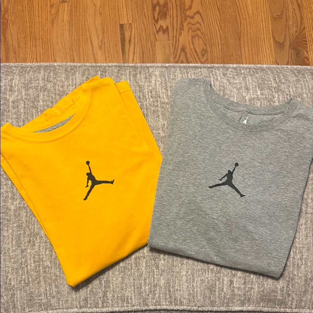Nike Men’s Lot 2 Pack Tee T Shirt XL Gray Yellow Black
